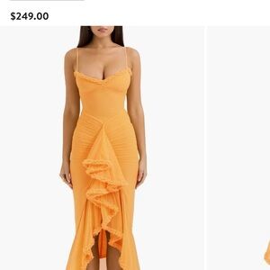 House of CB Vibrant Orange Maxi Dress